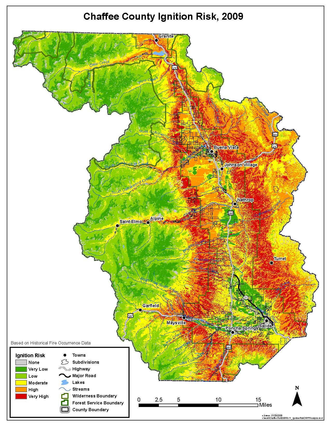 Chaffee County CWPP Overall Risk Rating