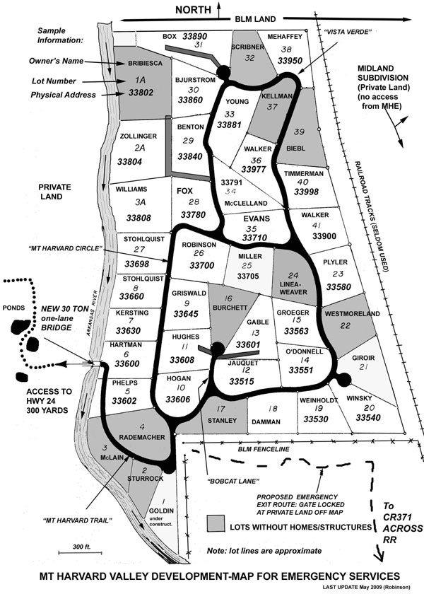 Mt. Harvard Estates map